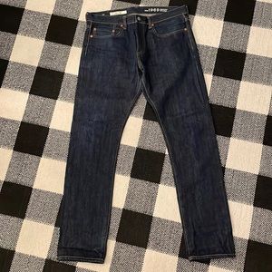 Men’s Gap brand Japanese Selvedge denim, size 34x32. Very good condition.